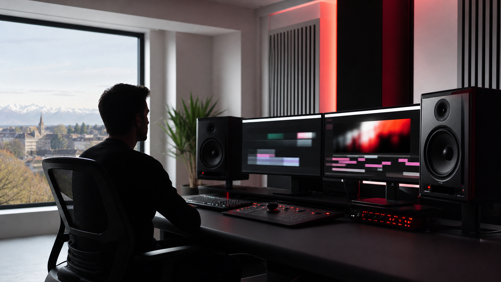 Suite de montage vidéo en cours de travail